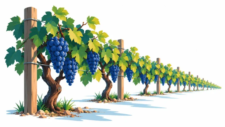 A mature vineyard with rows of healthy grapevines stretching into the distance, illustrating how organic marketing takes time to cultivate but produces valuable, long-lasting results for a physical therapy clinic.