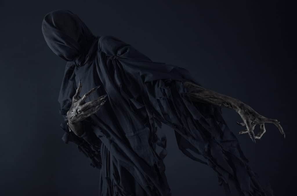Death on a black background, Dementor in studio